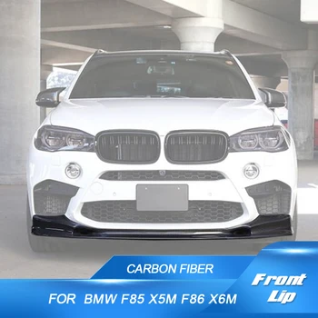 Karbon Fiber Araba Ön ÖN TAMPON BMW F85 X5M F86 X6M 2015 - 2018 Vücut Kitleri Ön TAMPON ALTI SPOYLER Çene Araba Kitleri