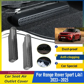Range Rover Sport için L461 2023 2024 2025 Araba Hava Çıkış Kapakları ABS Siyah Koltuk Altında Klima Delikleri Oto İç Aksesuarları