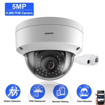 Hareket Algılama HD POE IP Dome Kamera 5MP Açık Su Geçirmez CCTV Güvenlik Gözetim Kamera IR Gece Görüş İzleme Kamera