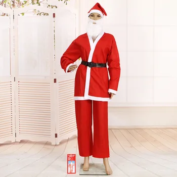5 adet Erkek Kadın Noel Üniforma Seti Cadılar Bayramı Noel süslü elbise Noel Partisi Elbiseleri Noel Noel Baba cosplay kostüm