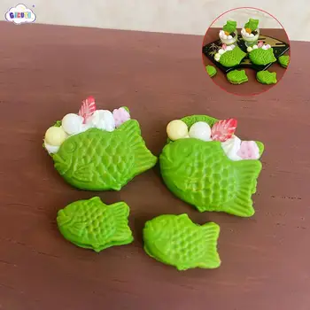 Dollhouse Minyatür Gıda Matcha Snapper Dondurma İle Mini Simülasyon Kek Gıda Oyun Oyuncak Bebek İçin Mutfak Aksesuarları