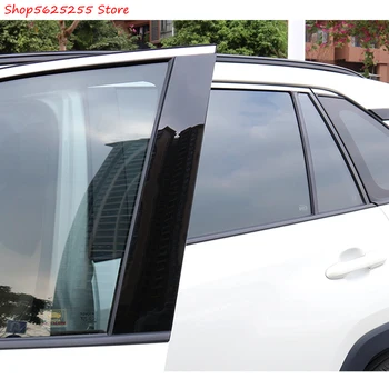 Araba Pencere B Pillar Trim Sticker Chery Tiggo için 8 2018 2019 2020 2021 Dekorasyon Yama Merkezi Cillar Karbon Fiber Parlak Şerit