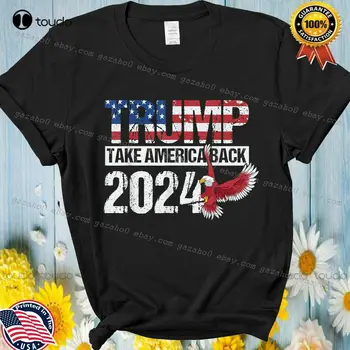 Trump 2024 Bayrağı Almak Amerika Geri Erkekler Kadınlar-Trump 2024 T-Shirt Grafik Tees Özel Yetişkin Genç Unisex Moda Komik Yeni Xs-5Xl