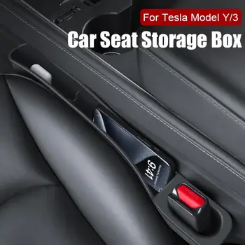 Araba saklama kutusu Tesla Modeli Y Model3 Koltuk Yuvası saklama kutusu sızdırmaz Anti-damla telefon kartı tutucu Araba İç Aksesuarları