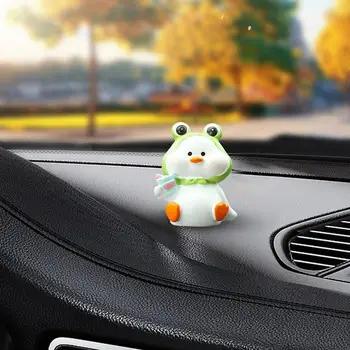Araba oyuncak ördek Pano Süsleme Sevimli Mini Reçine Ördek Bebek Dekor Bobbleheads Süsler Araba İç Dekorasyon Aksesuarları