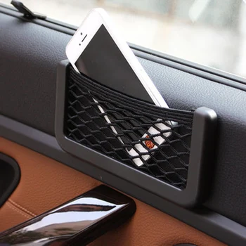 Evrensel Araba Koltuğu Yan Arka Depolama Net Çanta ipli çanta file çanta organizatör Stick-on cüzdan telefon Net Çanta Audi A4