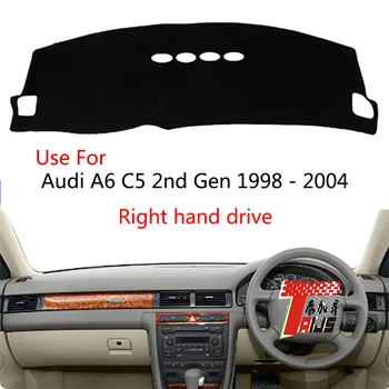TAIJS fabrika yüksek kalite anti-kirli Süet dashboard kapak için Audi A6 C5 2nd Gen 1998-2004 Sağ el sürücü sıcak satış