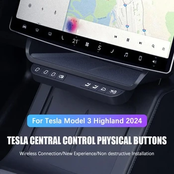 TPBUFF Akıllı saklama kutusu Tesla Fizik Düğmesi Modeli Y 2024 Yayla 3 Merkezi Ekran Kablosuz Kontrol Düğmeleri Araba Kapı Koltuğu