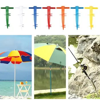 Şemsiye Tabanı Ayarlanabilir Plastik Güneş Plaj Veranda Şemsiye Kum Zemin Sabitleme Çapa Standı Taşınabilir Şemsiye Zemin Çapa Tutucu