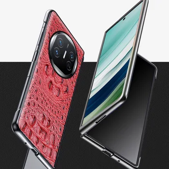Yeni Hakiki Deri Lüks 3d Timsah Kafası Telefon Kılıfı Için Huawei Mate X5 Kapak Kılıfları